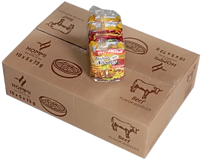 HOMMI Noodles Beef Multipack 5 x 73g x 10